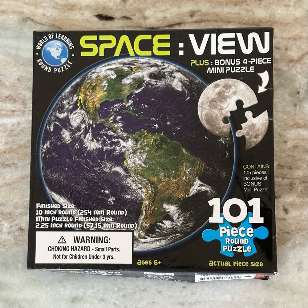 Space View Puzzle - World of Learning Round 101 Piece Puzzle